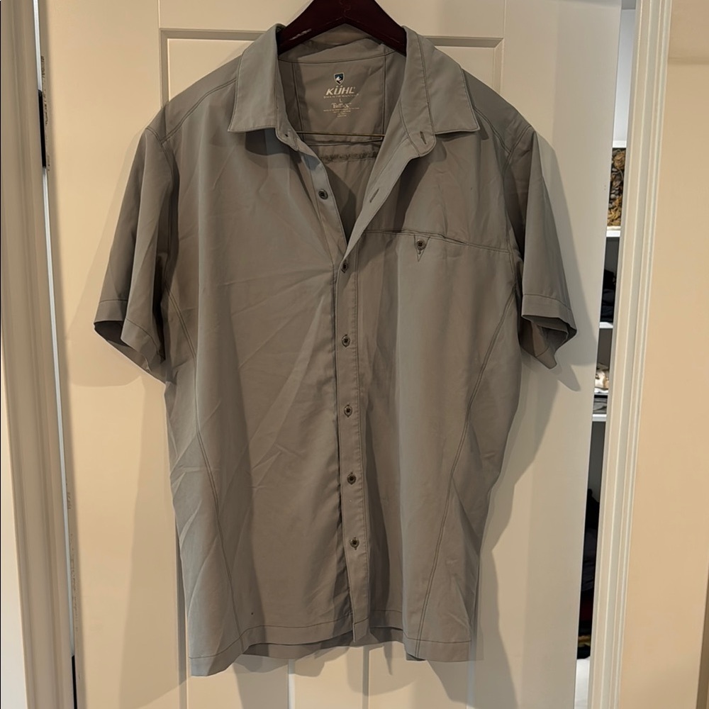 Kuhl Gray Lightweight Casual Button Down Shirt
